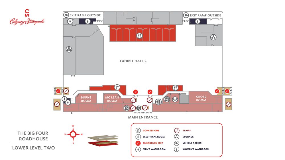 Big Four Roadhouse Lower Level Two map