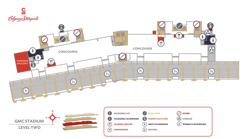 GMC Stadium Level Two map