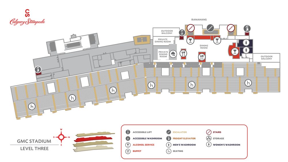 GMC Stadium Level Three map